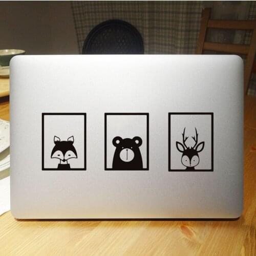 Cute Animal Photo Frame Laptop Sticker for Macbook Pro 16" Air Retina 11 12 13 15 Inch Mac Book Chromebook Skin Notebook Decal
