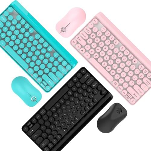 Hot Sale Gaming Keyboards And Mouse Punk Portable 2.4GHz Ultrathin Wireless Keyboard Mouse Set
