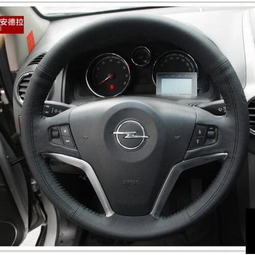 Customized Hand Sewing Car Steering Wheel Cover Top Cow Leather for Opel Antara 2008 10 11 2013 Interior Car Accessories