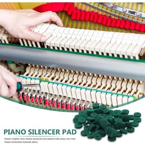90 Pcs Lightweight Piano Washers Piano Keyboard Tuning Felt Ring Pad Musical Instrument Repair Tool Parts Green