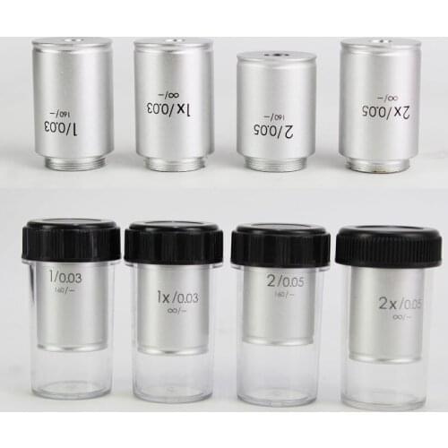 Objective Lens Microscope Low Magnification Objective Lens 1x 2x Infinity Objective Lens Professional Microscope Accessories