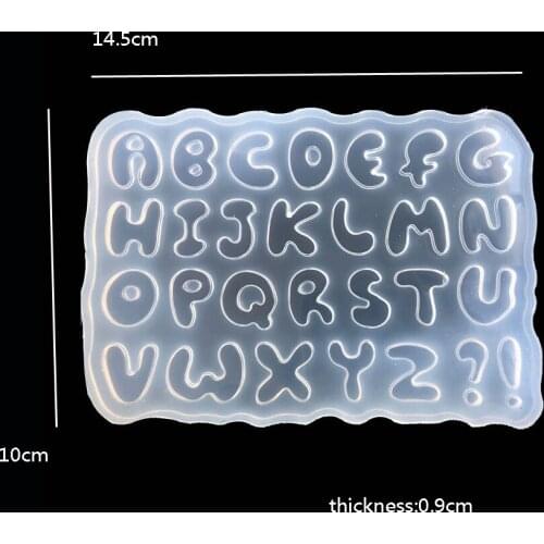 Cartoon cute Silicone Mold Capital Letter Soft Mold for UV Resin Alphabet Mold Epoxy Resin Art Supplies Resin Mold