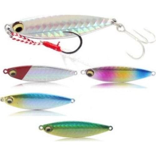 Mounchain Fly Fishing Lure Metal Lures 15g/20g metal bait Lead Fishing Baits 12# front hook Metal Jigging Fishing Lure for fish