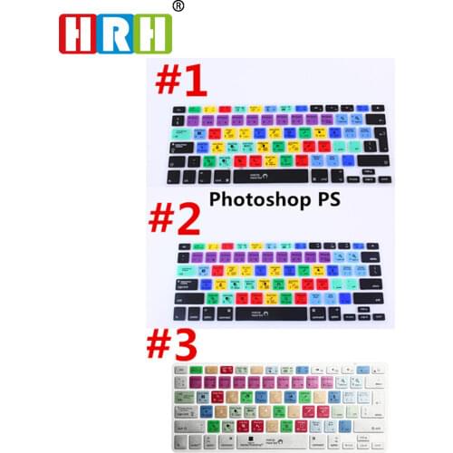 HRH Photoshop PS Shortcuts Hot keys Silicone Keyboard Cover Skin For Macbook Air Pro Retina 13 15 17 Release Before 2016
