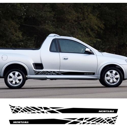Pickup Stickers Car Door Stripes Side Decals For Chevrolet Montana Truck Body Graphics Vinyl Custom Decor Cover Auto Accessories