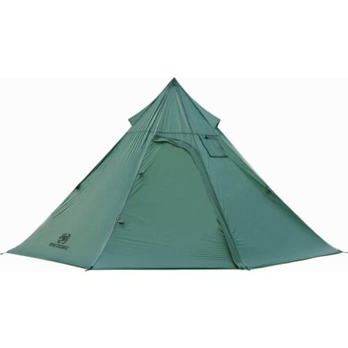 OneTigris IRON WALL Chimney Tent 7-Sided 2-Chamber Single Shelter & Inner Mesh Tent for Adventurers Hiking Camping 3 Season Tent