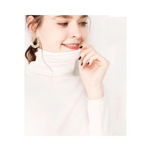 2020 Autumn Winter Cashmere Womens Sweaters Thick Turtleneck Pullover Loose Elastic Pile Neck Womens Knitted Bottoming Shirt