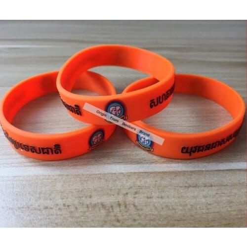 Custom debossed color filled bracelet, available to printed custom design logo silicon wristband, promotion gift, 100pcs/lot