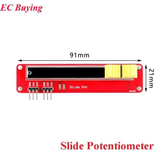 Slide Potentiometer 10K Linear Module Board 3.3V 5V Dual Analog Output for Arduino AVR Electronic Block Adjustable Resistance