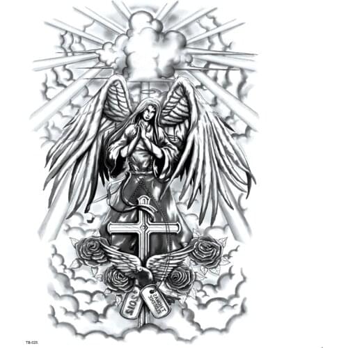 Holy angel coming Temporary Tattoo Sticker 3D Body Art fake tattoo tatouage temporaire Femme waterproof Temporary Tatoo