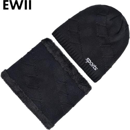 Sports hats for men winter cap skullies beanies for men knit beanie hat scarf set neck warmer caps thick hat balaclava gorro