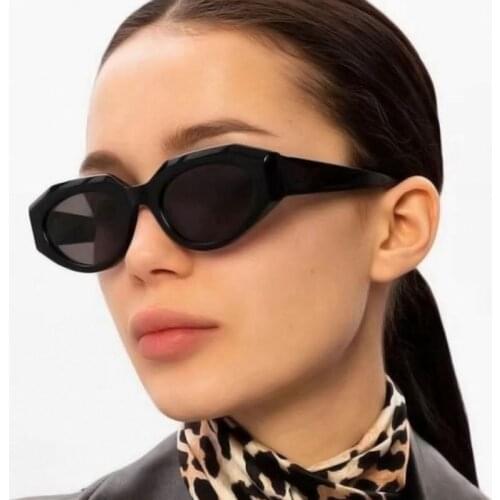 2021 Cat eye Jelly Sunglasses Women Men New Fashion Luxury Brand Hip Hop Polygon trimming Lens Female Sun Glasses Eyewear