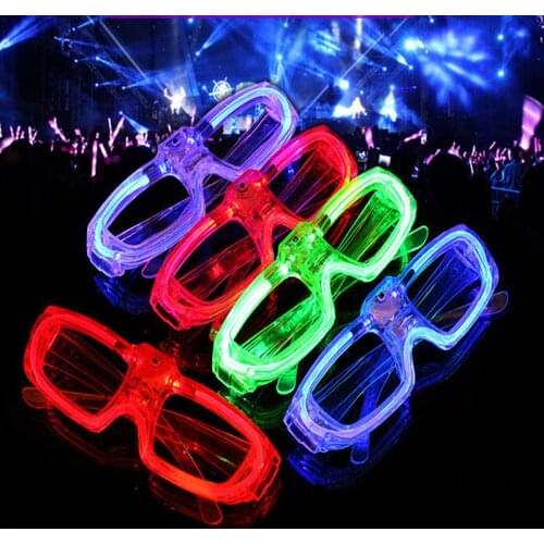 Wedding decoration glowing glasses Led cold light glasses party glasses light up rave flash luminous glasses neon party