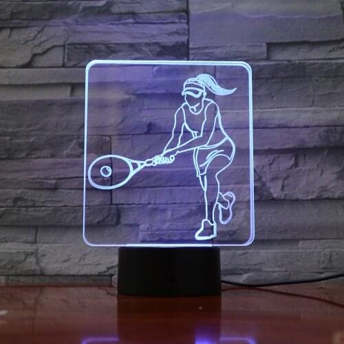 Tennis 3D Optical Illusion Lamp LED Table Desk Light Color Changeable nightlamp Touch Switch Bulbing Children Veilleuse Lampara