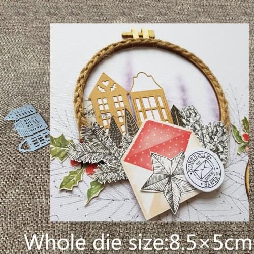 New Design Craft Metal stencil mold Cutting Dies 3pcs house decoration scrapbook die cuts Album Paper Card Craft Embossing