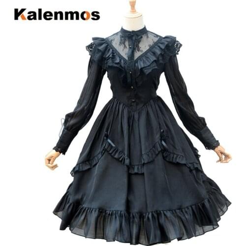 Lolita Dress for Women Japanese Style Kimono Fashion Floral Print Top Skirts Outfits Hanfu Dress Goth Korean Cosplay Costumes