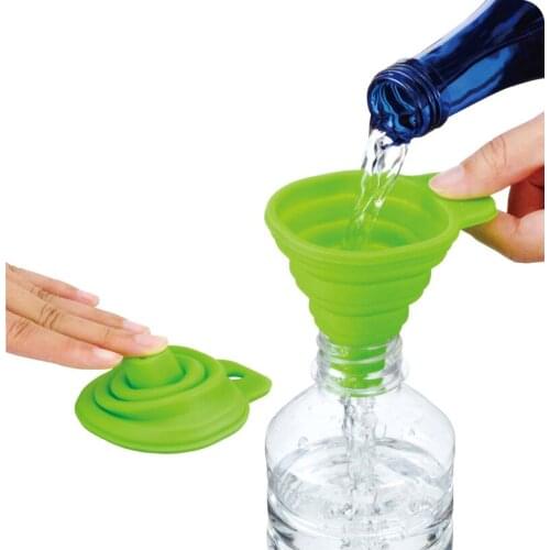 11*10.5mm portable pacifier silicone funnel can be foldable and retractable