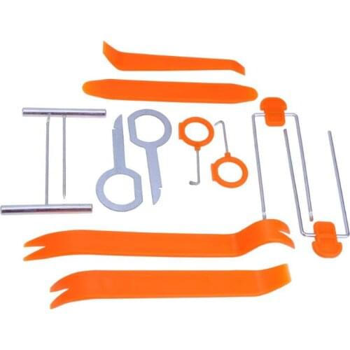 12pcs DIY Car Radio Door Clip Panel Cockpit Pry Repair Tool Kit Trim Dash Audio Removal Installer Auto Fastener & Clip Accessory