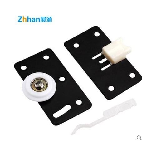 2pair sliding wardrobe door rollers Cabinet Copper Caster Wheel Pulley For Wardrobe Window Furniture Hardware