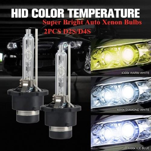2PCS Super Bright D2S D4S Car HID Headlights 35W 4300K 6000K 8000K Lights Auto Xenon Bulbs 9000LM Car Xenon Headlamps