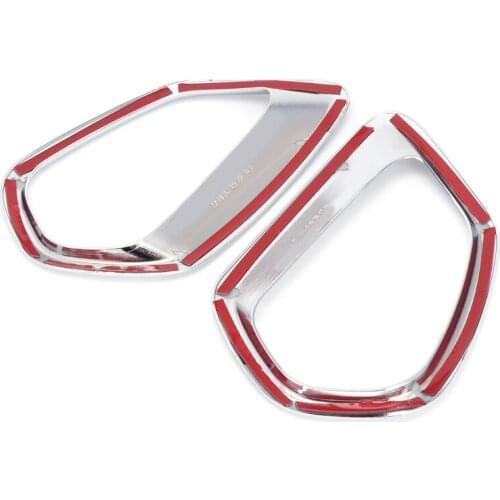 40GF 2 Pcs Car Back Rear Fog Light Lamp Cover Trim For Mitsubishi 2016 2017