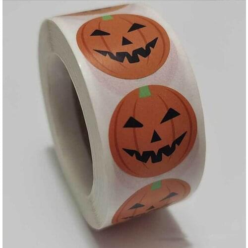 500pcs/roll Multi Pattern Halloween Labels Stickers Gift Packaging Decoration Sealing Sticker DIY Party Supplies