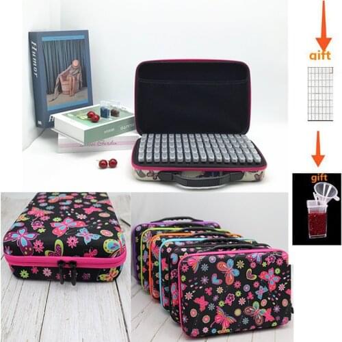 80boxs diamond painting drill box Butterfly Diamond Embroidery Accessories diamond mosaic Carry Case Storage Box Hand Bag Tools