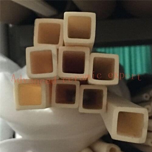 99.5%Al2O3 High Thermal Corundum Tube 16*16*1.2mm/Square Single-Bore Alumina Tube/Insulating Ceramics For Thermocouple Sensors