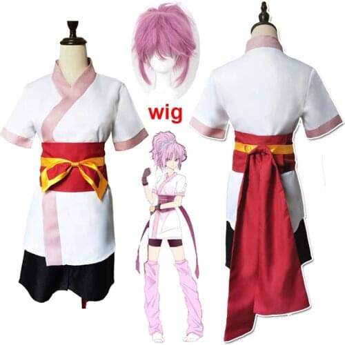 Anime Hunter X Hunter Machi Komacine Cosplay Costume Pink Wig Phantom Troupe Halloween Carnival Suit for Women