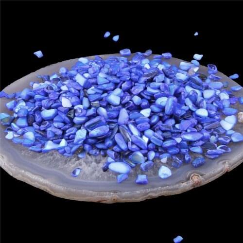 Natural shell Chips Beads Blue Irregular Undrilled Shell Chip Beads For Jewelry making Fish Tank Bonsai Decoration Garden DIY