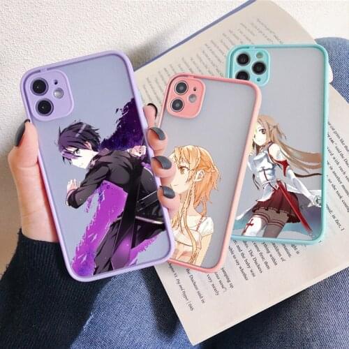Anime Sword Art Online Phone Case For iPhone 12 mini 11 Pro Max X XS MAX XR 6s 7 8 Plus SE 2020 Hard Shockproof Back Cover Shell
