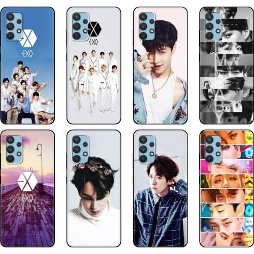 Black tpu Case For Samsung galaxy A32 A42 A52 A72 4g 5g S21 PLUS ultra back cover Kpop exo Lucky one