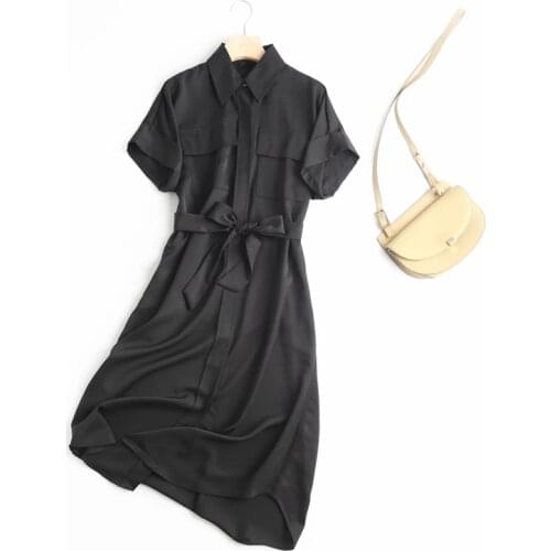 Dave&Di 2021 Vestidos De Fiesta De Noche England Style Office Lady Black Simple Fashion Summer Dress Women Vestidos Party Dress