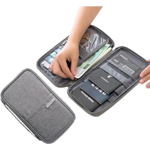 Travel Accessory Passport Cover Holder Women Men multi-function Credit ID Card Bag Large Organizer Document Storage Money Wallet