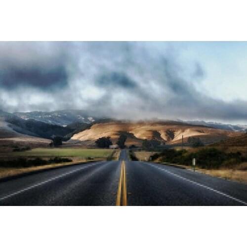 PHOTO LONG STRAIGHT ROAD CALIFORNIA USA GIANT Art print Silk poster Home Wall Decor