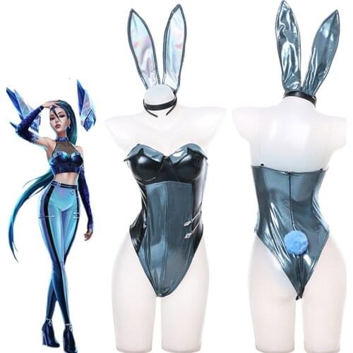 Game LOL KDA Kaisa Cosplay Bunny Sexy Women Tights Dress Party Halloween Costumes