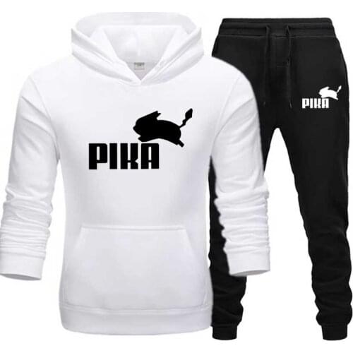 Hot Mens Sets PIHA print Sportswear warm hoodie set Streetwear Pullover tracksuit Casual drop shipping hoodie+Pant men clothes