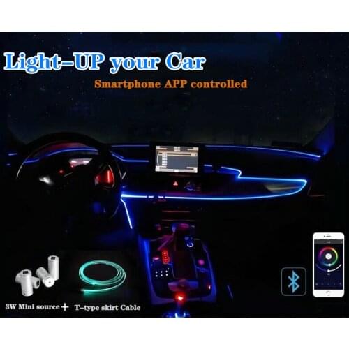 Mini 3W RGB LED light Illuminator Source Engine Car Sky DIY decor Led fiber optic Lighting Smartphone control+3mm Skirt cable KI