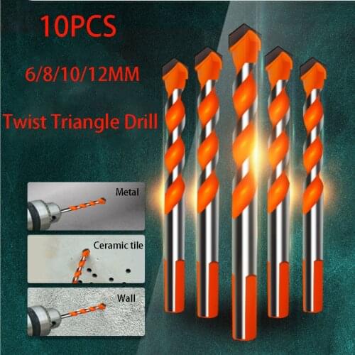 Multifunctional High Quality Drill Bits Construction Ceramic Triangle Drill Bit Set for Tile Concrete Glass Marble Power Tools