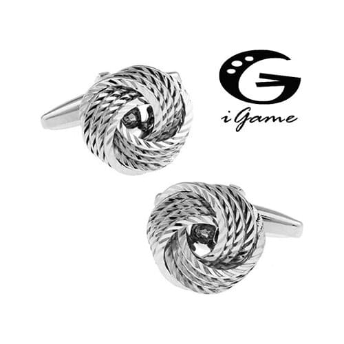 Men Gift Stock Cuff Links Novelty Metal Knot Design Silver Color Copper Cuff Links Wholesale&retail