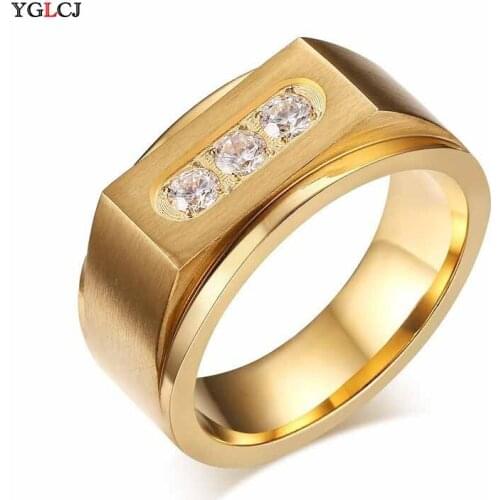 2020 Fashion MenS Crystal MenS Wedding Engagement Ring Punk Rock MenS Ring Jewelry Size 7-12 Jewelry Gift