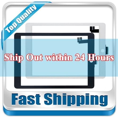 New For iPad Air 2 For iPad 6 A1567 A1566 Replacement Touch Screen Digitizer Glass without Home Button White Black