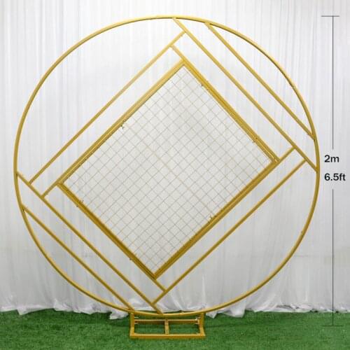 New wedding props round mesh ornament Mori iron geometric background balloon decoration wedding party screen