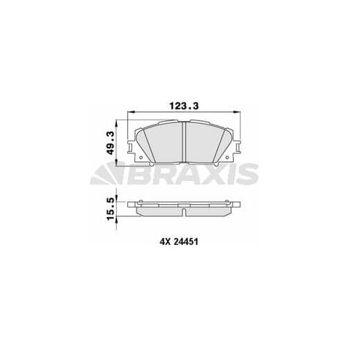 FRONT BRAKE BALATASI TOY PRIUS III 044650 W140 BRAXIS AA0238