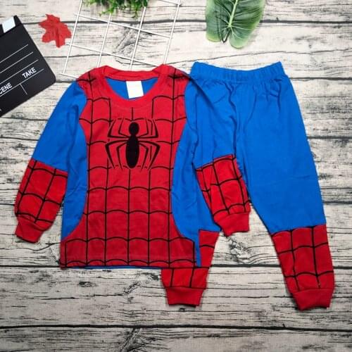 Childrens Clothing Sets Boys Sleepwear Clothes Kids Spiderman Pajamas Baby Girls Cotton Cartoon Pijamas Spring Autumn Pyjamas