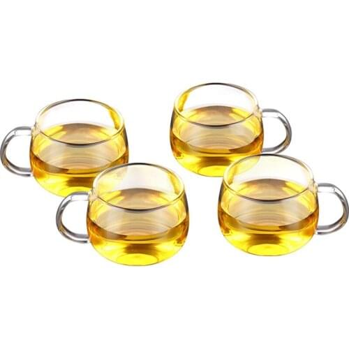Kamjove gift box set double-layer cup high quality tea set handmade tea cup tea cup with handle glass cup tea cup set 4PC
