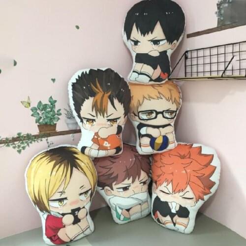 Haikyuu Anime Manga Peripheral sofa Cushion pillow Shoyo Tobio Kei Cartoon kawaii Tears Sitting posture Stuffed Plush Doll Toys