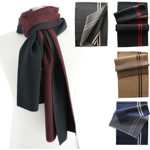 Thick Winter Scarf For Men With Double Elastic Line Long Quality Chic Style Fashion Urban Classic Scarves