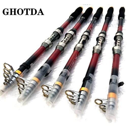 GHOTDA Pesca Rod Super Hard Fishing Rod 2.1m-3.6m Carbon Fiber Fishing Rod Rivers Lakes Fishing Equipment Practical Tool