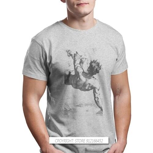 Icarus Falling Harajuku Streetwear Roman Mythology Janus Vesta Archaic Triad Chic Homme T-Shirts Pure Cotton Fashion Tee